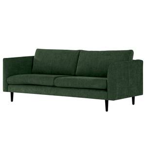 2-Sitzer Sofa Kayena Webstoff - Webstoff Cieli: Dunkelgrün - Schwarz