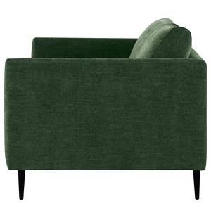 2-Sitzer Sofa Kayena Webstoff - Webstoff Cieli: Dunkelgrün - Schwarz