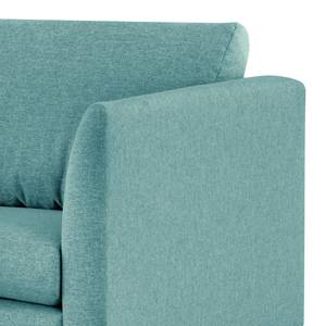 2-Sitzer Sofa Kayena Webstoff - Webstoff Lark: Petrol - Schwarz