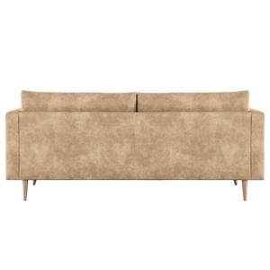 2-Sitzer Sofa Kayena Antiklederlook - Microfaser Priya: Beige - Buche Hell