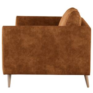 2-Sitzer Sofa Kayena Antiklederlook - Microfaser Priya: Cognac - Buche Hell