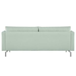 2-Sitzer Sofa Kayena Bouclé - Bouclé Stoff Eurona: Himmelblau - Chrom glänzend