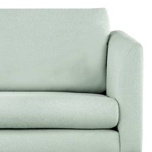 2-Sitzer Sofa Kayena Bouclé - Bouclé Stoff Eurona: Himmelblau - Chrom glänzend