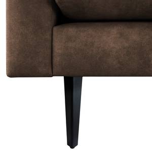 2-Sitzer Sofa Kayena Antiklederlook - Microfaser Priya: Dunkelbraun - Schwarz