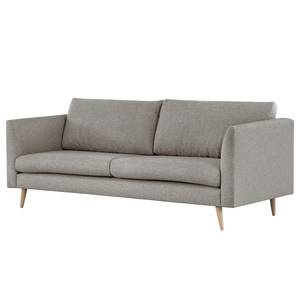 2-Sitzer Sofa Kayena Webstoff - Webstoff Lark: Braungrau - Buche Hell