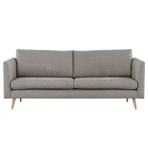 2-Sitzer Sofa Kayena Webstoff - Webstoff Lark: Braungrau - Buche Hell