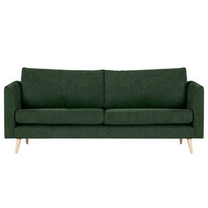 2-Sitzer Sofa Kayena Webstoff - Webstoff Cieli: Dunkelgrün - Buche Hell