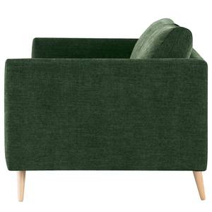 2-Sitzer Sofa Kayena Webstoff - Webstoff Cieli: Dunkelgrün - Buche Hell