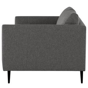 2-Sitzer Sofa Kayena Webstoff - Webstoff Lark: Dunkelgrau - Schwarz