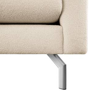 Canapé 2 places Kayena Bouclé - Tissu Bouclé Eurona: Beige - Chrome brillant