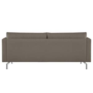 2-Sitzer Sofa Kayena Bouclé - Bouclé Stoff Eurona: Grau - Chrom glänzend