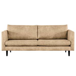 2-Sitzer Sofa Kayena Antiklederlook - Microfaser Priya: Beige - Schwarz