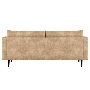 2-Sitzer Sofa Kayena Antiklederlook - Microfaser Priya: Beige - Schwarz