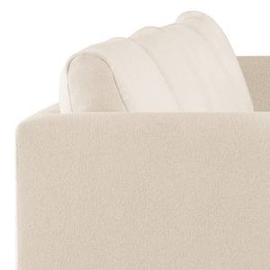 Ecksofa Kayena Bouclé - Bouclé Stoff Eurona: Beige - Longchair davorstehend links - Buche Hell