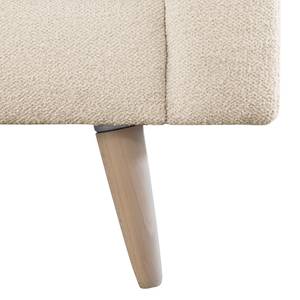 Divano angolare Kayena bouclé - Tessuto Bouclé Eurona: Beige - Longchair preimpostata a sinistra - Faggio chiara