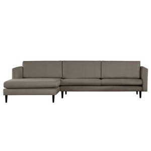 Ecksofa Kayena Bouclé - Bouclé Stoff Eurona: Grau - Longchair davorstehend links - Schwarz