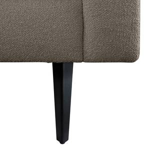 Ecksofa Kayena Bouclé - Bouclé Stoff Eurona: Grau - Longchair davorstehend links - Schwarz