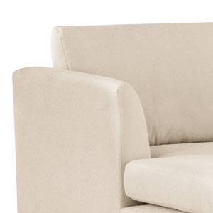 Ecksofa Kayena Bouclé - Bouclé Stoff Eurona: Beige - Longchair davorstehend links - Schwarz