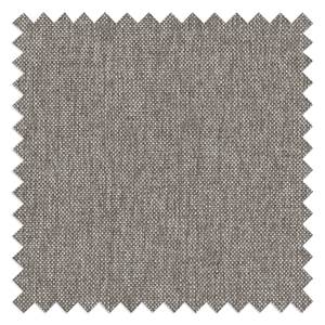 Divano angolare Kayena Tessuto - Velluto Lark: marrone grigio - Longchair preimpostata a sinistra - Cromo lucido