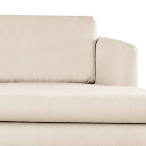 Ecksofa Kayena Bouclé - Bouclé Stoff Eurona: Beige - Longchair davorstehend rechts - Buche Hell