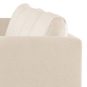 Ecksofa Kayena Bouclé - Bouclé Stoff Eurona: Beige - Longchair davorstehend rechts - Buche Hell