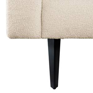 Ecksofa Kayena Bouclé - Bouclé Stoff Eurona: Beige - Longchair davorstehend rechts - Schwarz