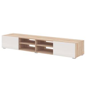 Tv-meubel Podium gecoate spaanplaat - eikenhouten look/beige - Beige / eikenhouten look - Breedte: 185 cm