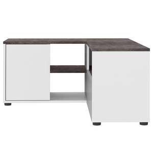 Tv-meubel Angle 90 gecoate spaanplaat - wit/betonnen look - Wit/Concrete look