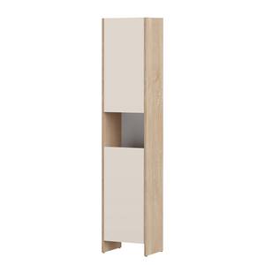 Hoge kast Biarritz gecoate spaanplaat - eikenhouten look/beige - Beige / eikenhouten look