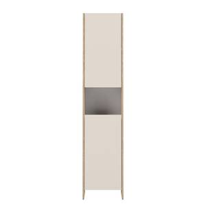 Hoge kast Biarritz gecoate spaanplaat - eikenhouten look/beige - Beige / eikenhouten look