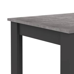 Tavolo da pranzo Nice Truciolare rivestito - Nero / Effetto cemento - Cemento / Nero