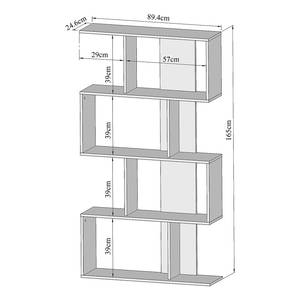 Libreria Sigma Truciolare, rivestito - Bianco - Bianco