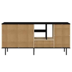 Dressoir Lord 3 deuren gecoate spaanplaat - eikenhouten look/zwart