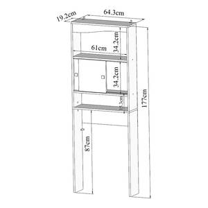 Scaffale da bagno Wave Truciolare, rivestito - Bianco - Bianco