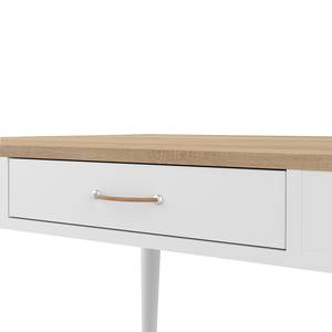 Schreibtisch Horizon Spanplatte, beschichtet - Weiß / Eiche Dekor - Weiß / Eiche Dekor