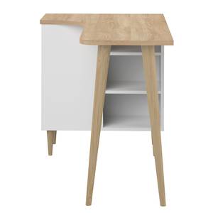 Bureau Nook gecoate spaanplaat - wit/eikenhouten look - Wit/eikenhouten look