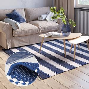 Tapis Maher Coton - Bleu - 150 x 80 cm - Bleu - 150 x 80 cm