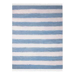 Laagpolig vloerkleed Maher katoen - lichtblauw - 230 x 160 cm - Lichtblauw - 230 x 160 cm
