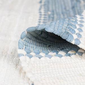 Laagpolig vloerkleed Maher katoen - lichtblauw - 230 x 160 cm - Lichtblauw - 230 x 160 cm