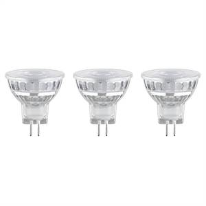 LED-Leuchtmittel Hilm 3er-Set Klarglas - Silber