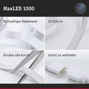 MaxLED-strip 1000 RGB polyacryl - zilverkleurig