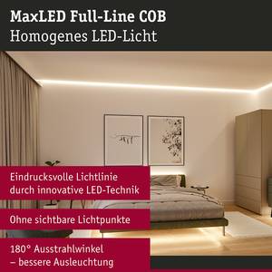 MaxLED-Stripe 500 COB Warmweiß Polyacryl - Silber