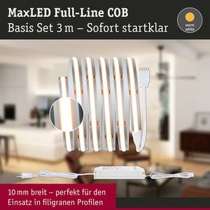 MaxLED-strip basisset 1000 COB warmwit polyacryl - zilverkleurig - Breedte: 150 cm