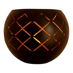 LED-Solarleuchte Bowl Kunststoff / Eisen - Schwarz / Gold