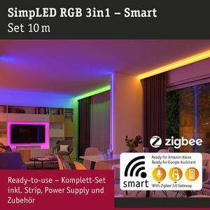 LED-strip Set SimpLED RGB polyacryl - wit - Breedte: 1000 cm