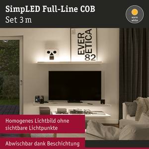 LED-strip Set SimpLED COB warmwit aluminium - wit - Breedte: 300 cm