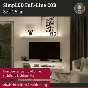 LED-strip Set SimpLED COB warmwit aluminium - wit - Breedte: 150 cm