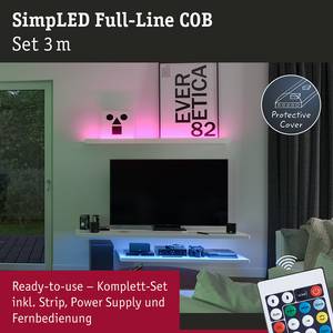 LED-strip Set SimpLED COB / RGB aluminium - wit - Breedte: 300 cm