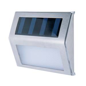LED-solar-padverlichting Wismar 4 stuk roestvrij staal/kunststof - grijs