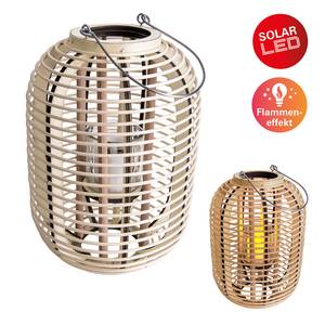 Lampe solaire LED Sassnitz Aluminium / Verre transparent - Marron clair - Marron clair